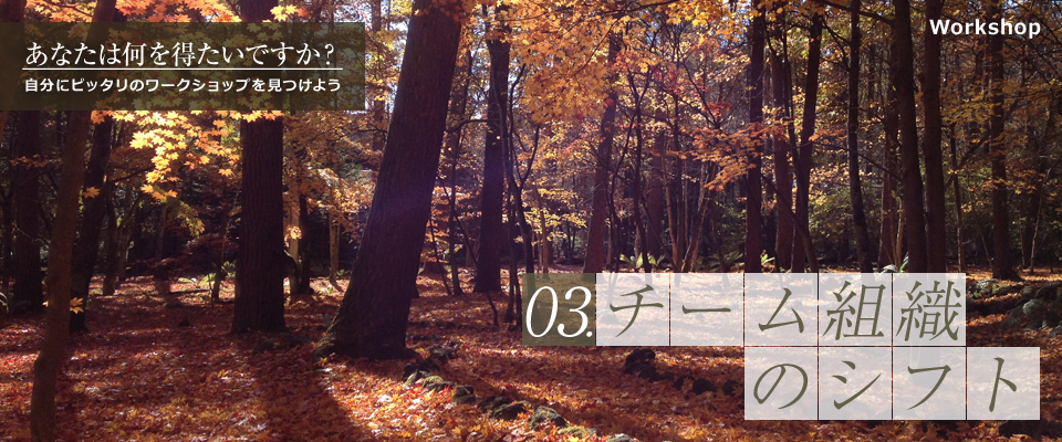 03.チーム組織のシフト 03.チーム組織のシフト